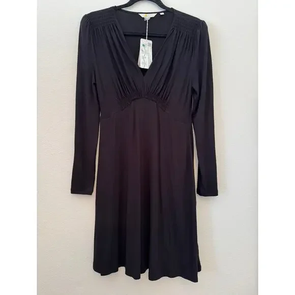 Boden Jersey Mini Tea Dress – Black – Size 6R - Picture 6 of 8